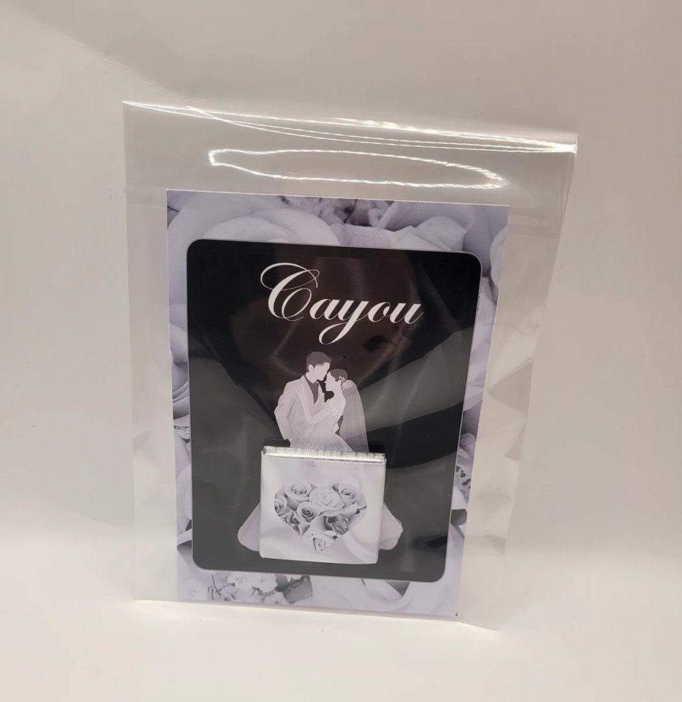 Carte avec chocolat